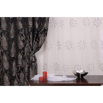 Draperie Escape Mendola Home Textiles, 210x260cm, cu rejansa, negru - 4