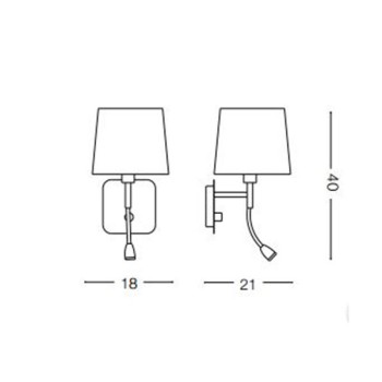 Aplica dormitor HOLIDAY AP2 124162 Ideal Lux, alb - 1