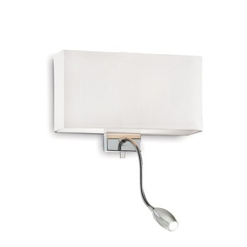 Aplica dormitor HOTEL AP2 035949 Ideal Lux, crom-alb - 1