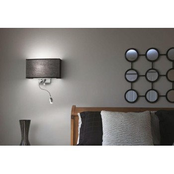 Aplica dormitor HOTEL AP2 035956 Ideal Lux, crom-negru - 1