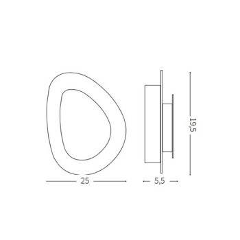Aplica LED GINGLE AP90 SMALL 196190 Ideal Lux, alb - 1