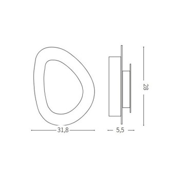 Aplica LED GINGLE AP125 MEDIUM 196206 Ideal Lux, alb - 1