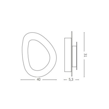 Aplica LED GINGLE AP170 BIG 196220 Ideal Lux, alb - 2
