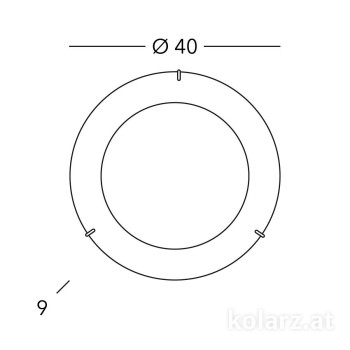 Plafoniera SERENA, Libertà Gold, KOLARZ, D40, E27, 3X60W, placat cu aur 24K - 1