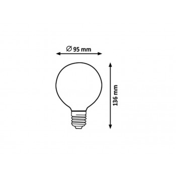 Bec LED E27 cu filament - 1598 Rabalux, 7W, 850lm, lumina calda - 2