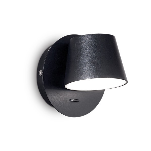 Aplica de perete GIM AP1 167121 Ideal Lux, LED 6W, 530lm, negru - 1