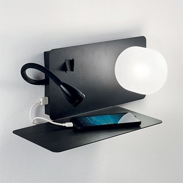 Aplica moderna BOOK-1 AP 174808 Ideal Lux, negru - 1