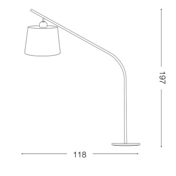 Lampadar DADDY PT1 110370 Ideal Lux, crom - 1