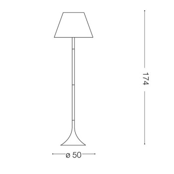 Lampadar LONDON PT1 110257 Ideal Lux, auriu - 1