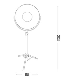 Lampadar STAGE PT1 132778 Ideal Lux, negru-auriu - 1
