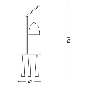 Lampadar PIANO PT1 138282 Ideal Lux, alb - 1