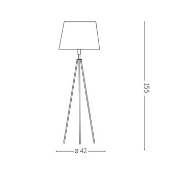 Lampadar FIT PT1 220963 Ideal Lux, negru - 1