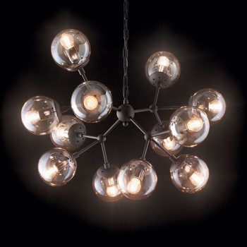 Lustra KEPLER SP12 162201 Ideal Lux, E27, 12x40W, negru - 1