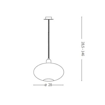 Pendul BLOB SP1 207988 IDEAL LUX, ambra - 1