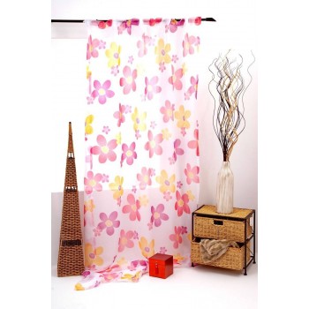 Perdea Silan Mendola Home Textiles, 140x245cm, cu rejansa, rosu
