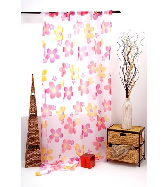 Perdea Silan Mendola Home Textiles, 140x245cm, cu rejansa, rosu
