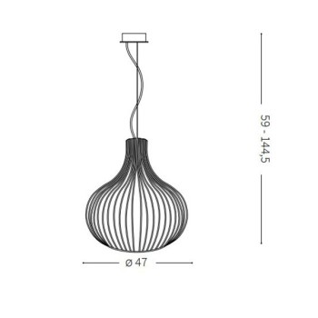 Pendul ONION SP1 D48 205304 IDEAL LUX, maro - 1