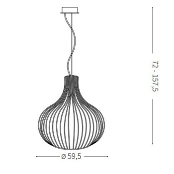 Pendul ONION SP1 D60 205311 IDEAL LUX, maro - 1