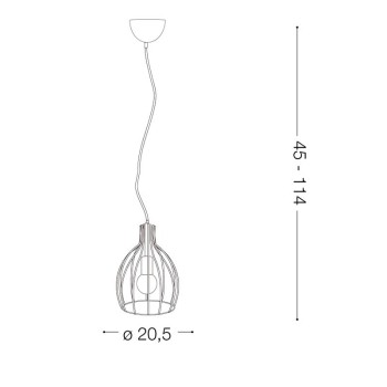 Pendul AMPOLLA-2 SP1 148151 IDEAL LUX, negru - 1