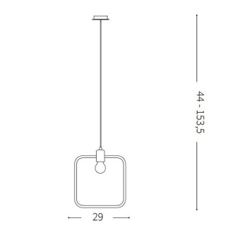 Pendul ABC SP1 SQUARE 207858 IDEAL LUX, auriu - 1