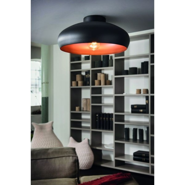 Plafoniera vintage MOGANO 94547 Eglo, negru-cupru - 1