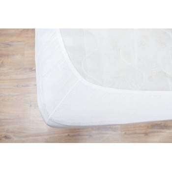 Cearceaf de pat alb Mendola, 140x200cm, bumbac 100%, cu elastic - 1