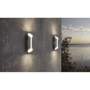 Aplica exterior AGOLADA 94803 Eglo, LED 7.4W, 640lm, inox/alb - 1