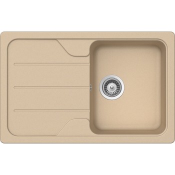 Set Chiuveta Formhaus D-100S 780 x 500 mm si Baterie Plutos Moonstone Schock Cristalite - 1