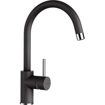 Set Chiuveta Formhaus D-150L 1000 x 500 mm si Baterie Plutos Nero Schock Cristalite - 1