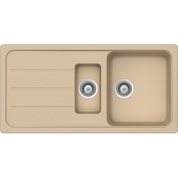 Set Chiuveta Formhaus D-150L 1000 x 500 mm si Baterie Plutos Moonstone Schock Cristalite - 1