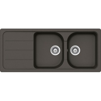 Set Chiuveta Formhaus D-200 1160 x 500 mm si Baterie Plutos Asphalt Schock Cristalite - 1