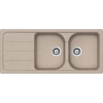 Set Chiuveta Formhaus D-200 1160 x 500 mm si Baterie Plutos Sabbia Schock Cristalite - 1