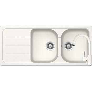 Set Chiuveta Formhaus D-200 1160 x 500 mm si Baterie Plutos Alpina Schock Cristalite - 1