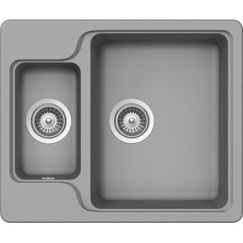 Set Chiuveta Manhattan N-150 610 x 510 mm si Baterie Plutos Croma Schock Cristalite - 1
