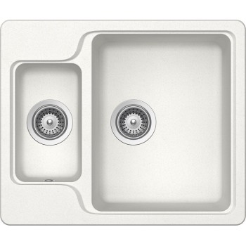 Set Chiuveta Manhattan N-150 610 x 510 mm si Baterie Plutos Alpina Schock Cristalite - 1