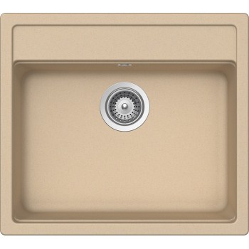 Set Chiuveta Nemo N-100 570 x 510 mm si Baterie Plutos Moonstone Schock Cristalite - 1