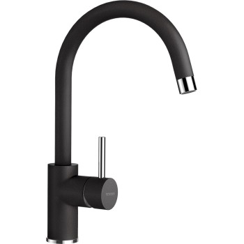 Set Chiuveta Nemo N-100 570 x 510 mm si Baterie Plutos Nero Schock Cristalite - 1