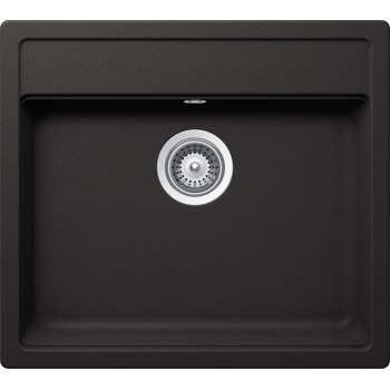 Set Chiuveta Nemo N-100 570 x 510 mm si Baterie Plutos Nero Schock Cristalite - 1