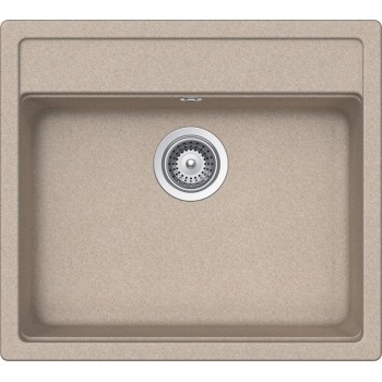 Set Chiuveta Nemo N-100 570 x 510 mm si Baterie Plutos Sabbia Schock Cristalite - 1