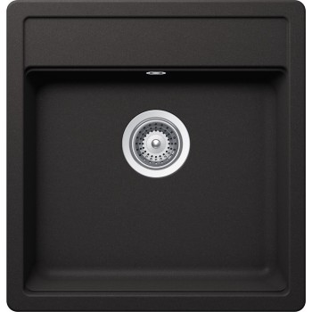 Set Chiuveta Nemo N-100S 490 x 510 mm si Baterie Plutos Nero Schock Cristalite - 1