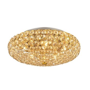 Plafoniera cu cristale KING PL5 073187 Ideal Lux, auriu - 1