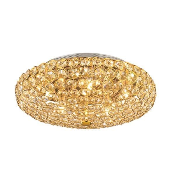 Plafoniera cu cristale KING PL5 073187 Ideal Lux, auriu - 1