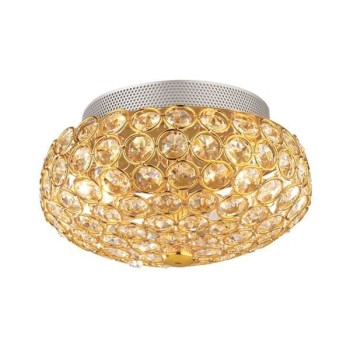 Plafoniera cu cristale KING PL3 075402 Ideal Lux, auriu - 1