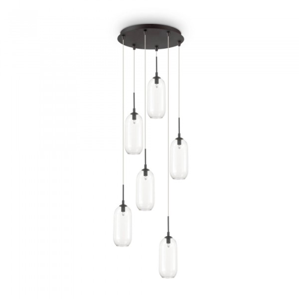 Lustra YODA SP6 173023 Ideal Lux, G9, 6x40W, negru - 1