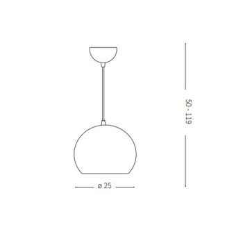 Pendul modern PANDORA SP1 005218 Ideal Lux, alb - 1