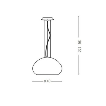 Pendul modern MAMA SP1 071015 Ideal Lux, alb - 1