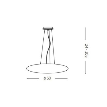Pendul SMARTIES BIANCO SP3 032009 Ideal Lux, D50, alb - 1