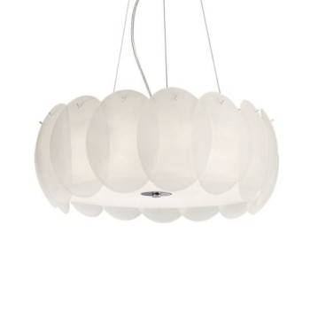 Pendul modern OVALINO SP8 090481 Ideal Lux, alb - 1