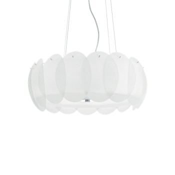 Pendul modern OVALINO SP8 090481 Ideal Lux, alb - 1
