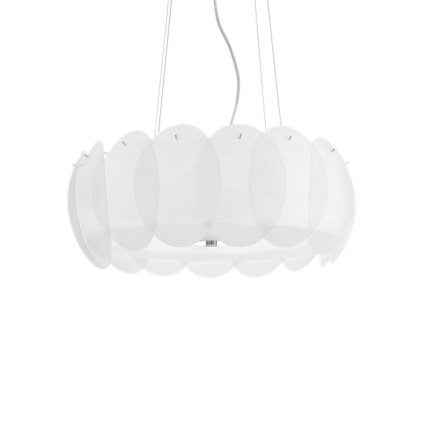 Pendul modern OVALINO SP8 090481 Ideal Lux, alb - 1